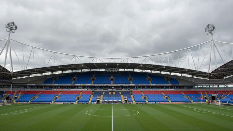 General view of Bolton Wanderers' University of Bolton Stadium