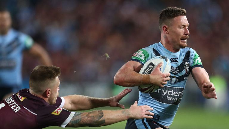 Damien Cook raced in for a try which looked likely to hand the Blues a comfortable victory at the time