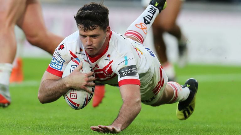 Lachlan Coote scored two tries and registered 20 points as St Helens destroyed third-placed Hull on their own patch