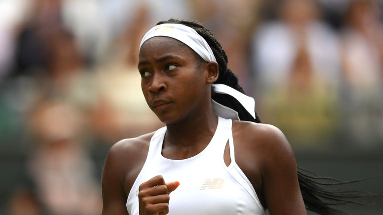 Cori Gauff vowed to "never give up" after being knocked
out of Wimbledon 