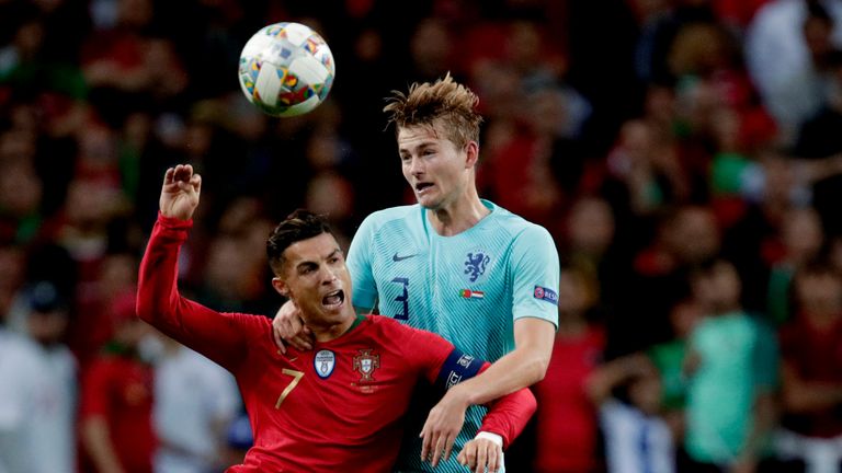 Cristiano Ronaldo asked Matthijs de Ligt about a move to Juventus during their Nations League final encounter.