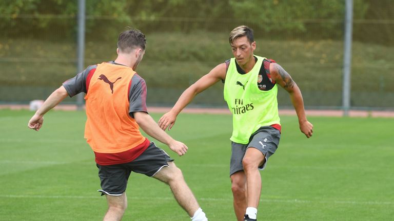 Crowley (left) was at Arsenal until 2017