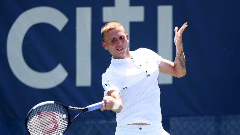 Dan Evans during the Citi Open first round