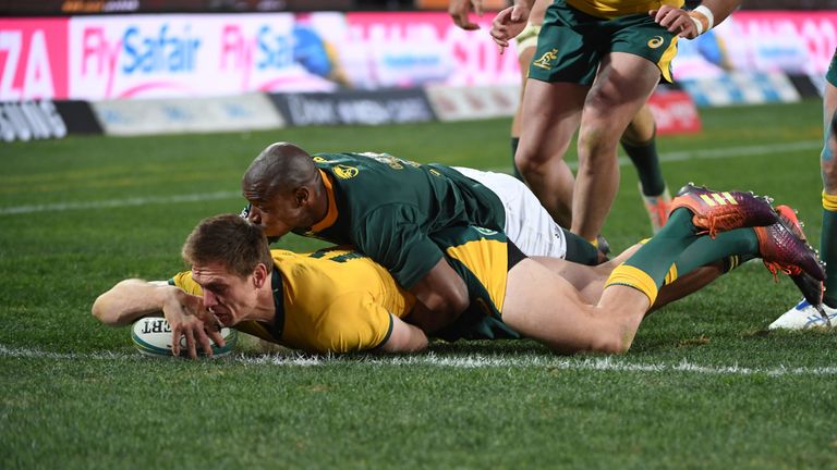 Dane Haylett-Petty got a first-half try for Australia against South Africa