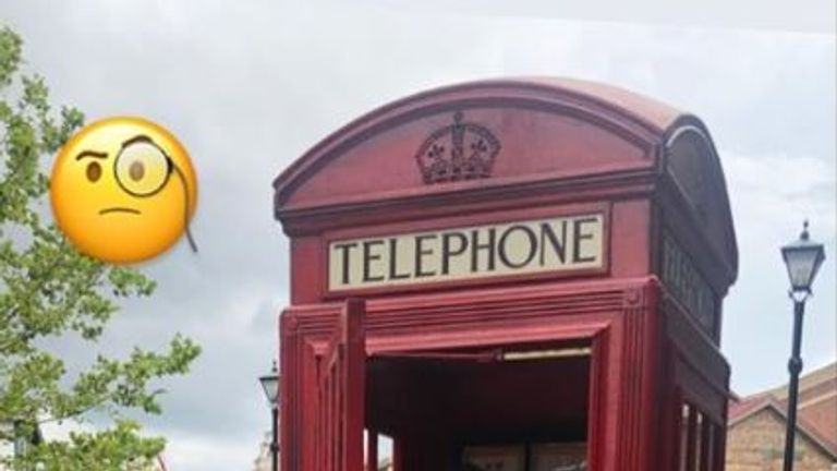 Real Madrid midfielder Dani Ceballos hinting at possible loan move to Premier League as he is pictured inside red phone box at Universal Studios, Florida (Pic courtesy of Dani Ceballos Instagram)