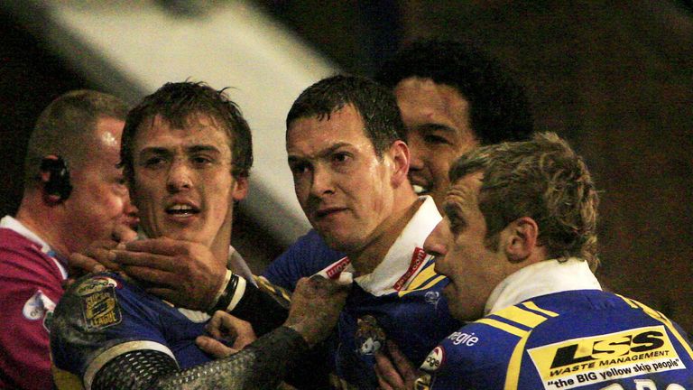 Danny McGuire secured victory late on for the Rhinos in 2008