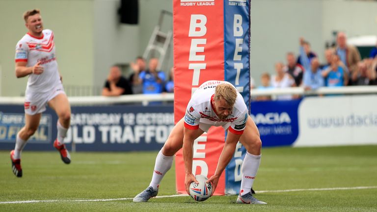 Danny Richardson was one of the try-scorers for St Helens against the Broncos