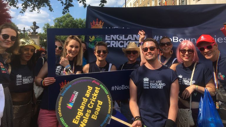 ECB in Pride in London parade, 2018