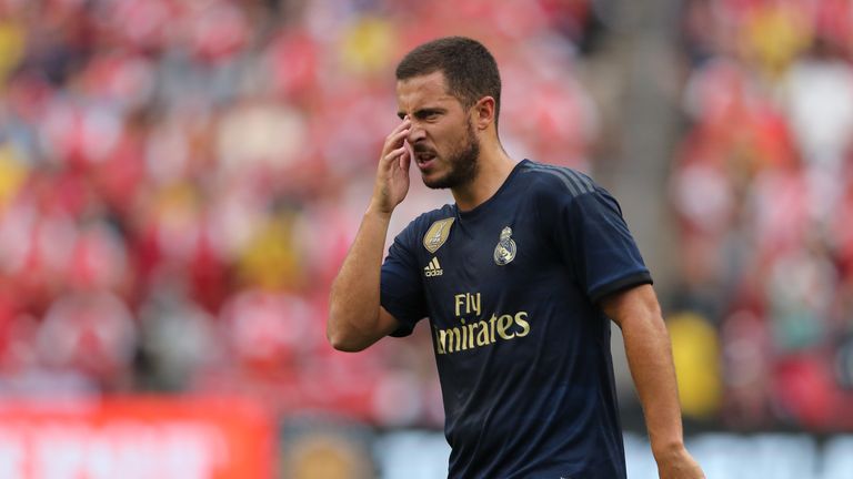 Eden Hazard had a quiet afternoon in his second game as a Real Madrid player