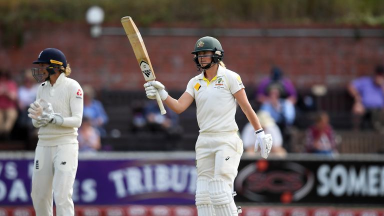 Ellyse Perry faced 425 deliveries, 70.5 overs, over the course of both innings in the Test 