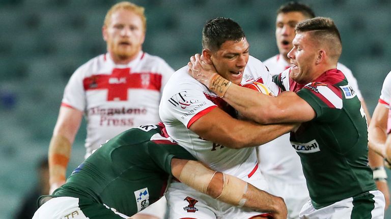 MANDATORY CREDIT/BYLINE : David Neilson/SWpix.com/PhotosportNZ - 04/11/17 RLWC 2017 Rugby League World Cup England v Lebanon - Sydney Football Stadium, Sydney, Australia - Ryan Hall