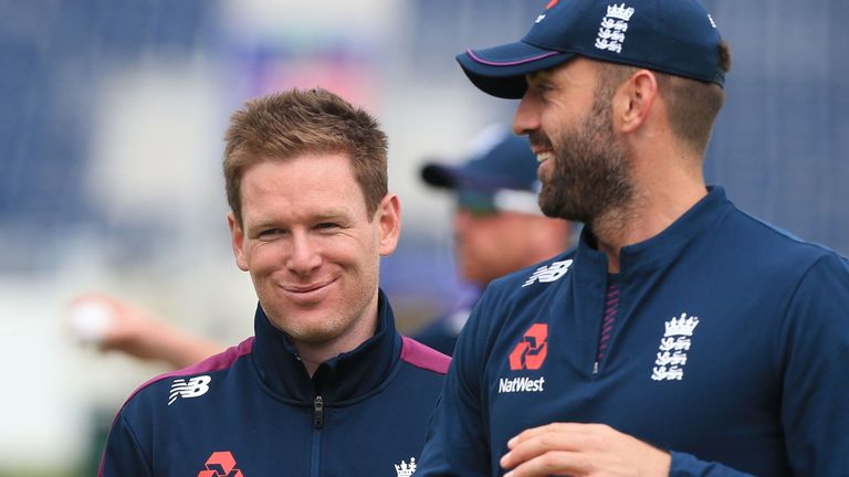 Eoin Morgan and Liam Plunkett, England nets, Cricket World Cup