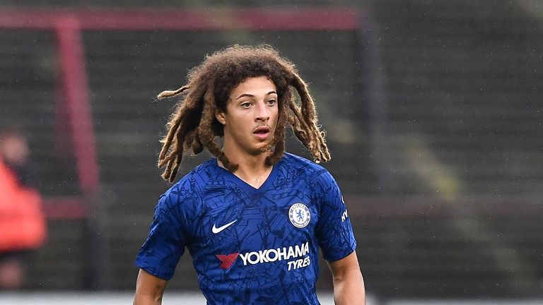 Ethan Ampadu in action for Chelsea in pre-season