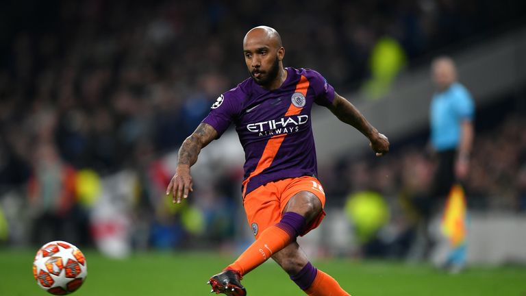 Fabian Delph in action for Manchester City