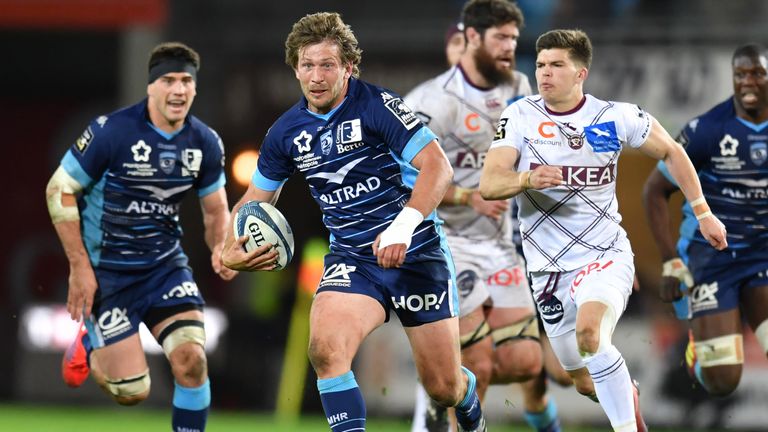 Montpellier's Francois Steyn makes a welcome return on the bench for South Africa
