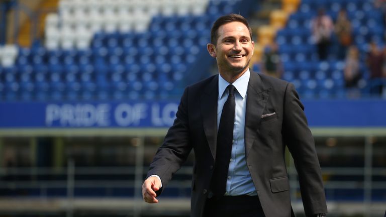 Chelsea&#39;s newly appointed head coach Frank Lampard during a photocall at Stamford Bridge