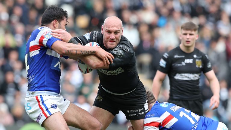 Picture by Ash Allen/SWpix.com - 28/04/2019 - Rugby League - Betfred Super League - Hull FC v Wakefield Trinity - KCOM Stadium, Kingston upon Hull, England - Gareth Ellis of Hull FC.