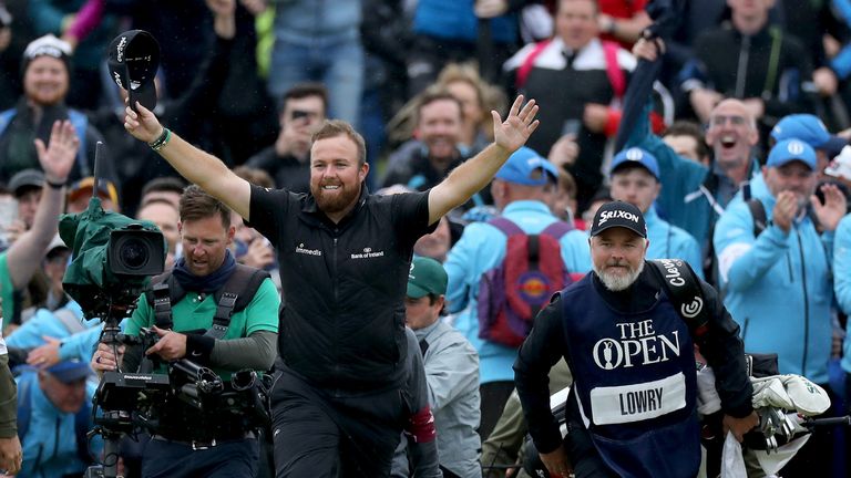 Shane Lowry was roared on to victory by the crowd at Royal Portrush