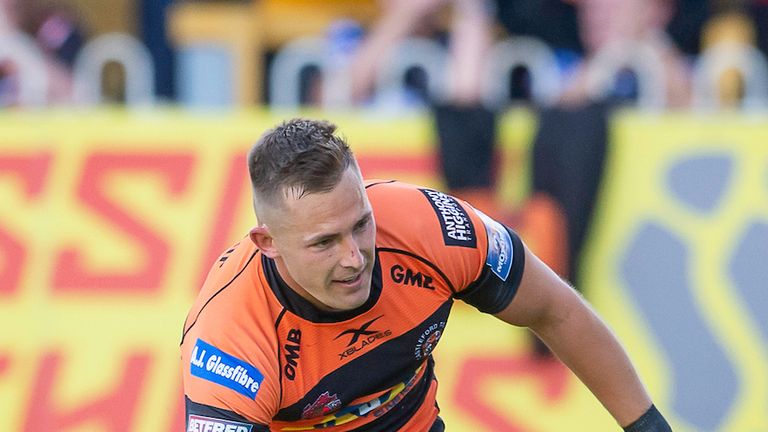 Castleford's Greg Eden thought he had scored the first points of the day after a thrilling intercept, but it was ruled out for an earlier  knock on