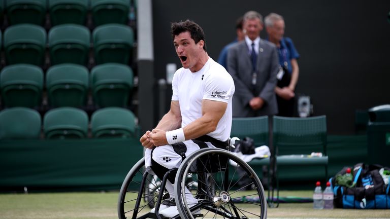 Gustavo Fernandez added the Wimbledon wheelchair singles title to his Australian and French Open wins 