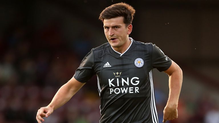 Harry Maguire was a second-half substitute for Leicester at Scunthorpe