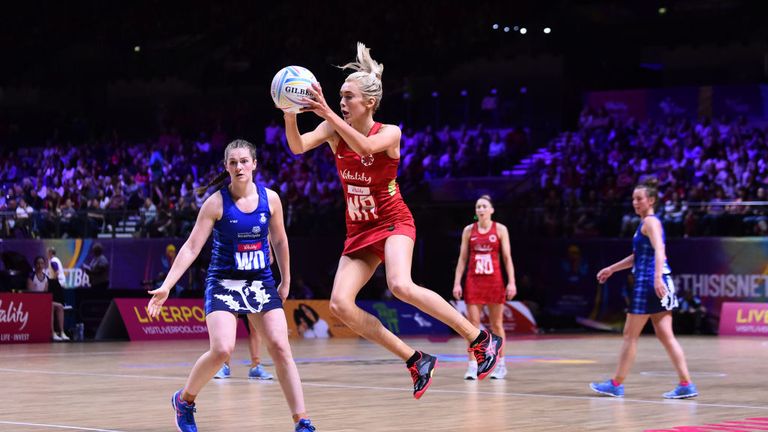 Helen Housby spent the final quarter of the match against Scotland at WA
