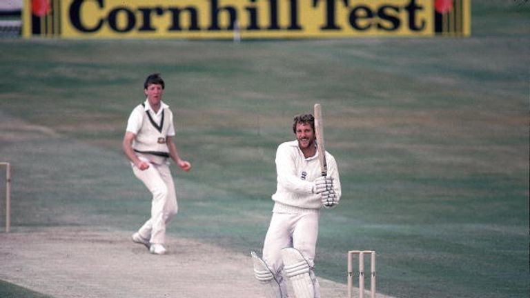 Ian Botham during 1981 Ashes Test at Headingley