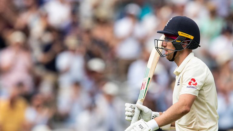 LONDON, ENGLAND - JULY 25: Jack Leach of England acknowledges the applause at the end of his innings of 92 runs during day two of the Specsavers 1st Test match between England and Ireland at Lord's Cricket Ground on July 25, 2019 in London, England. (Photo by Andy Kearns/Getty Images)