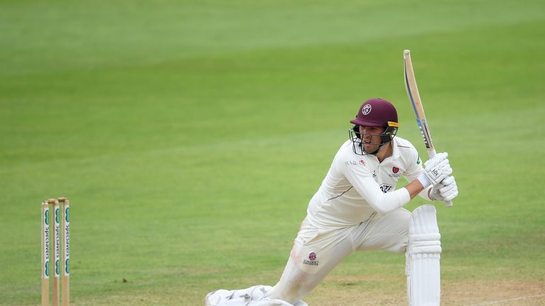Jamie Overton added just five to his overnight 58 when bowled by Steven Patterson