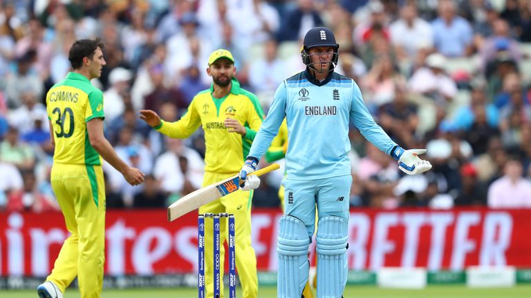 Jason Roy was left frustrated by being given out despite not hitting the ball