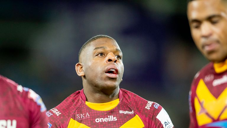 Picture by Allan McKenzie/SWpix.com - 14/03/2019 - Rugby League - Betfred Super League - Huddersfield Giants v St Helens - John Smith's Stadium, Huddersfield, England - Jermaine McGillvary.