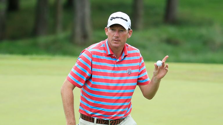 Jim Herman during the final round of the Barbasol Championship