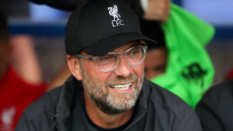 BIRKENHEAD, ENGLAND - JULY 11: Liverpool manager \ head coach Jurgen Klopp during the Pre-Season Friendly match between Tranmere Rovers and Liverpool at Prenton Park on July 11, 2019 in Birkenhead, England. (Photo by James Williamson - AMA/Getty Images)
