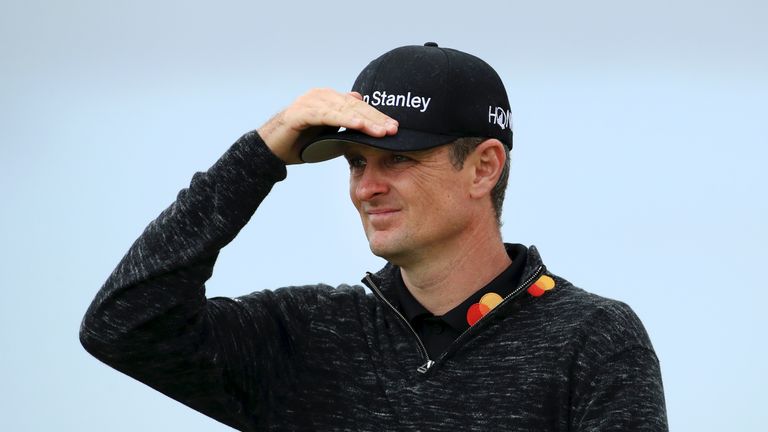 Justin Rose during the first round of The Open