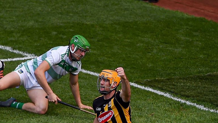 Fennelly celebrates his first-half goal