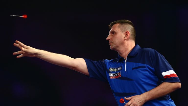 Krzysztof Ratajski during day one of the 2018 William Hill PDC World Darts Championships at Alexandra Palace on December 14, 2017 in London, England.
