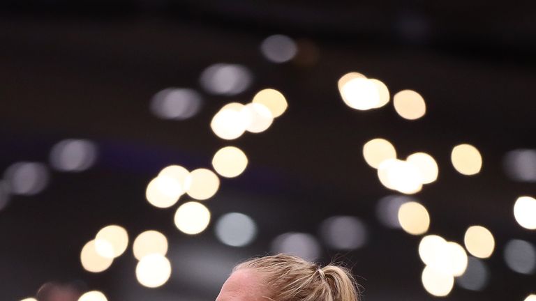 Laura Langman in action for New Zealand