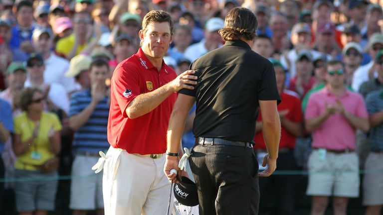 Lee Westwood missed out in the 2010 Masters as Phil Mickelson triumphed