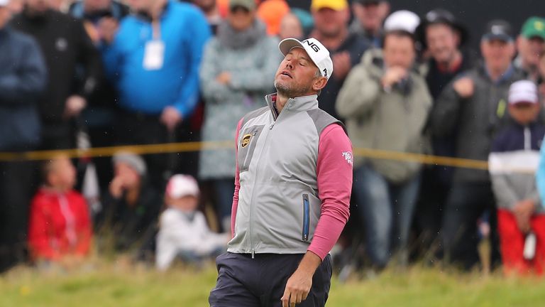 Lee Westwood during the final round of The Open