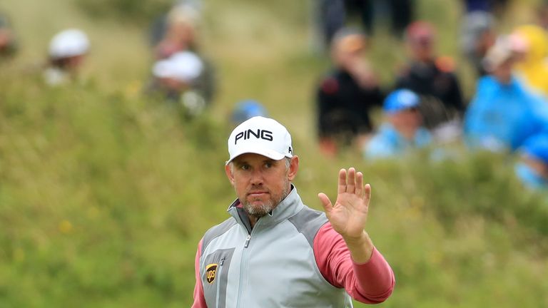 Lee Westwood during the final round of The Open