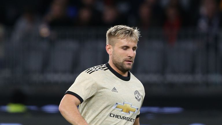 Luke Shaw came off after tweaking his hamstring