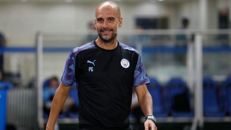 Manchester City boss Pep Guardiola was in relaxed mood ahead of the start of the club's pre-season with the Premier League Asia Trophy.
