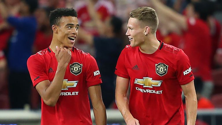 Mason Greenwood (left) has been tipped for a big future at Manchester United