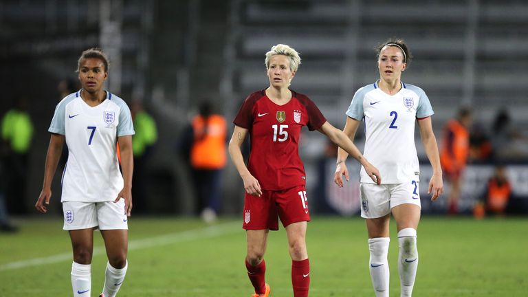 Lucy Bronze and Megan Rapinoe will be a focal point of Tuesday's game