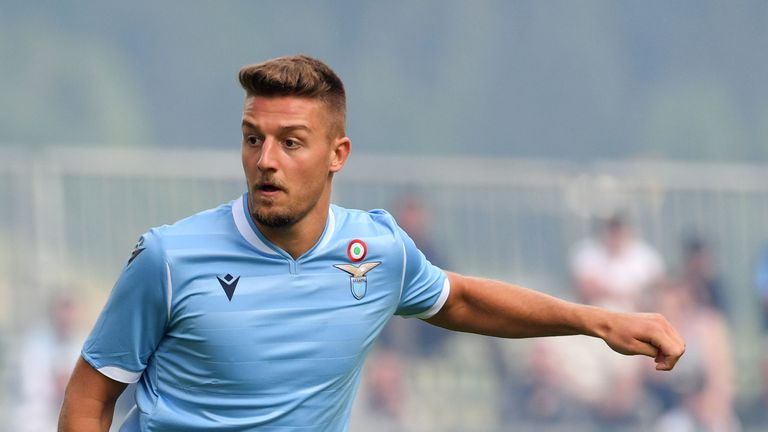 Sergej Milinkovic-Savic in action for Lazio on 17-07-2019