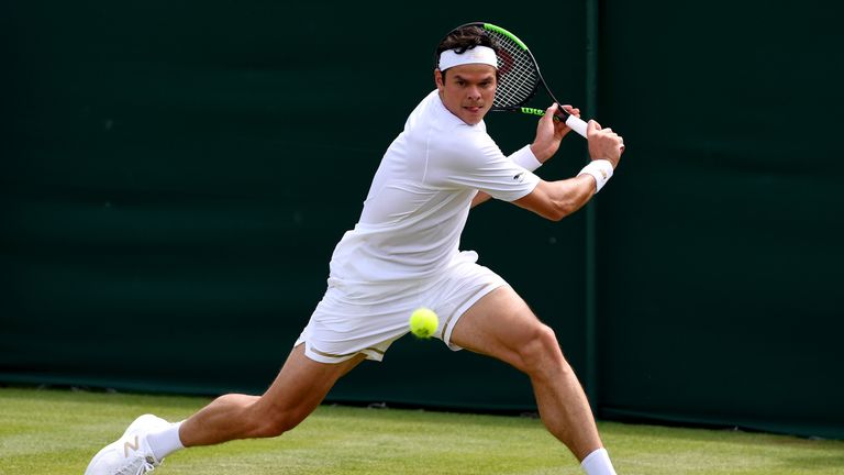 Milos Raonic lost just four points on his first serve during his third-round victory over Reilly Opelka