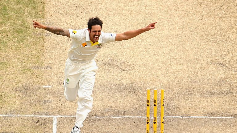 Mitchell Johnson during day four of the Second Ashes Test Match between Australia and England at Adelaide Oval on December 8, 2013 in Adelaide, Australia.