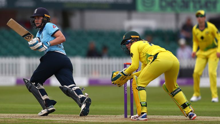 Nat Sciver scored her 13th ODI half-century for England and third this calendar year