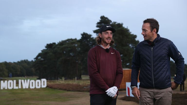 during Day One of the Sky Sports British Masters at Walton Heath Golf Club on October 11, 2018 in Tadworth, England.