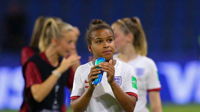 Nikita Parris of England acknowledges the crowd after the 2019 FIFA Women's World Cup France Quarter Final match between Norway and England